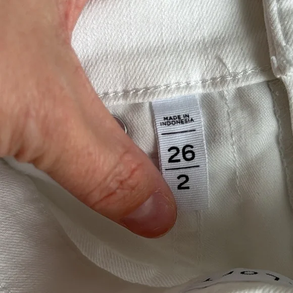 White Denim Ripped Jean Shorts from LOFT size 2 - Picture 7 of 7